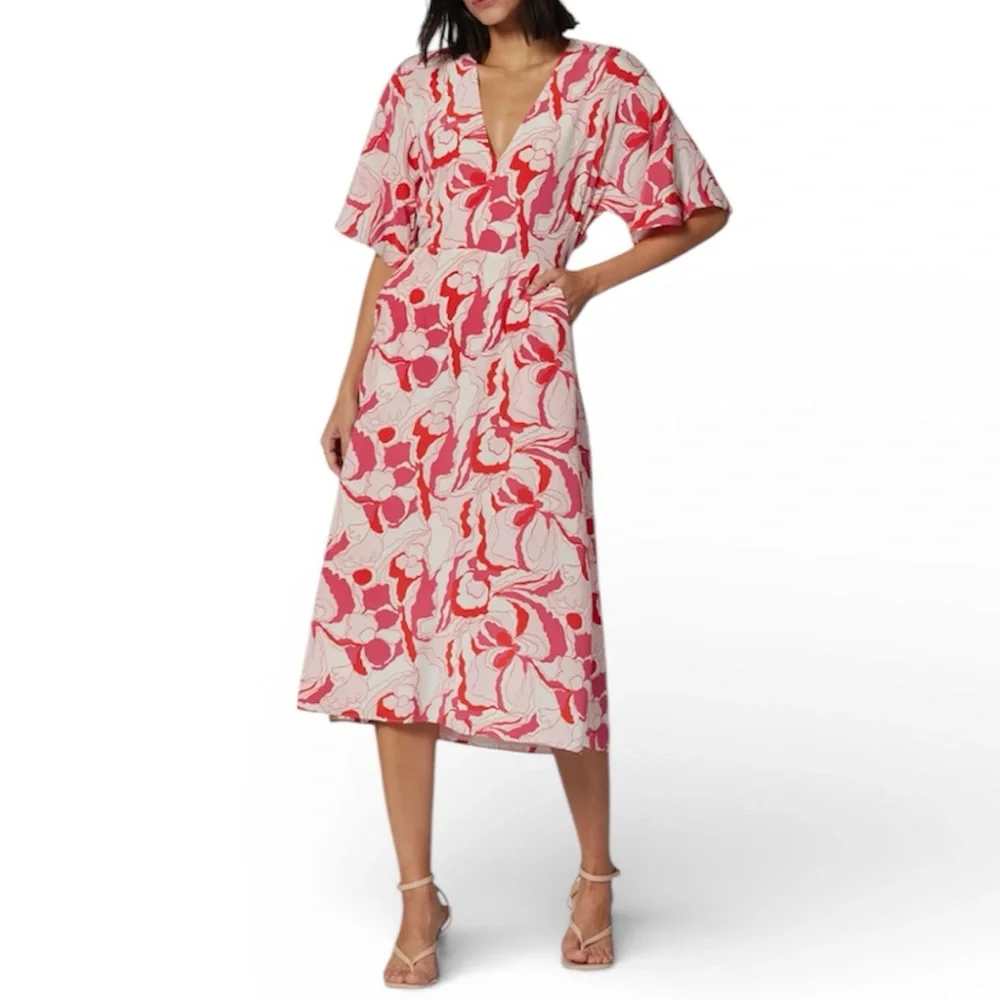 EQUIPMENT Rosita Silk Midi Dress - Picture 1 of 10